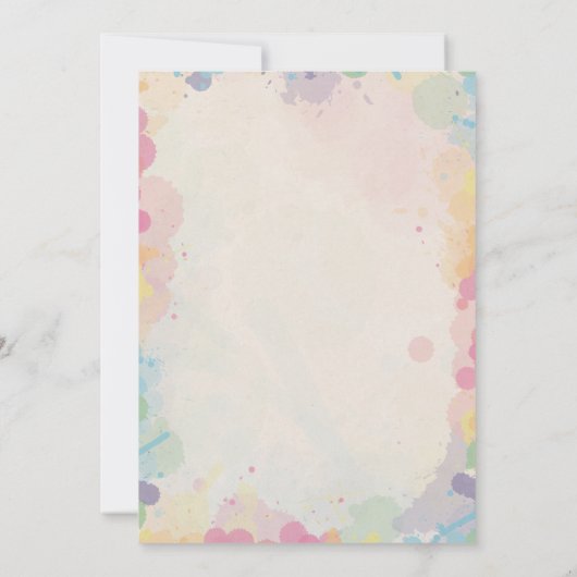 Sip- und Farben-Party Einladung (Rückseite)