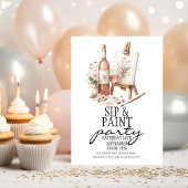 Sip und Paint-Party Einladung