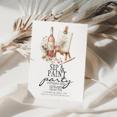 Sip und Paint-Party Einladung