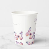 Sip und See Butterfly Theme Lila Custom Pappbecher (Rechts)
