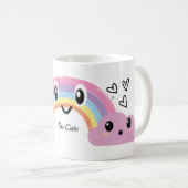 Sip Under the Rainbow” Cute Mug Kaffeetasse (VorderseiteRechts)