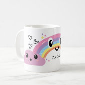 Sip Under the Rainbow” Cute Mug Kaffeetasse (Vorderseite Links)