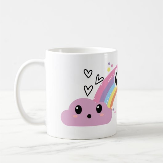 Sip Under the Rainbow” Cute Mug Kaffeetasse (Links)