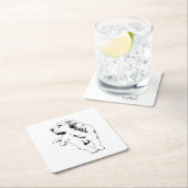 Sip Watch Retriever Rechteckiger Pappuntersetzer (Vor Ort)