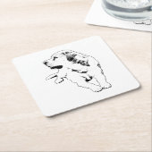 Sip Watch Retriever Rechteckiger Pappuntersetzer (angewinkelt)