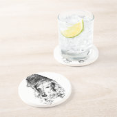 Sip With Backbone – Dachshund Getränkeuntersetzer (Seite)