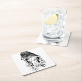 Sip With Backbone – Dachshund Rechteckiger Pappuntersetzer (Vor Ort)