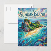 Sipadan-Insel Malaysia Postkarte (Vorne/Hinten)