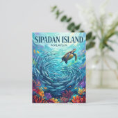 Sipadan-Insel Malaysia Postkarte (Stehend Vorderseite)