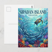 Sipadan-Insel Malaysia Postkarte (Vorne/Hinten)