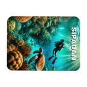 Sipadan Malaysia Scuba Diver Magnet (Horizontal)