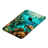 Sipadan Malaysia Scuba Diver Magnet (Linke Seite)