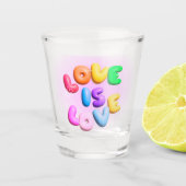 Sippe mit Stolz: 3D-Regenbogen-Liebe-Schießglas Schnapsglas (Vorderseite)