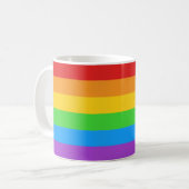 Sippe mit Stolz: Regenbogenflagge Kaffeetasse (Vorderseite Links)