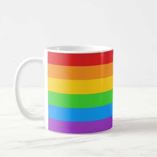 Sippe mit Stolz: Regenbogenflagge Kaffeetasse (Links)