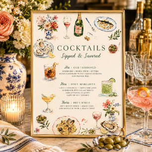 Sipped & Savored Coastal Supper Club Poster