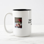 "Sipped with Liebe" Whimsical Dragon Coffee Tasse (Links)