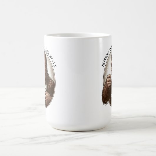Sippen im Sasquatch-Stil Kaffeetasse (Mittel)