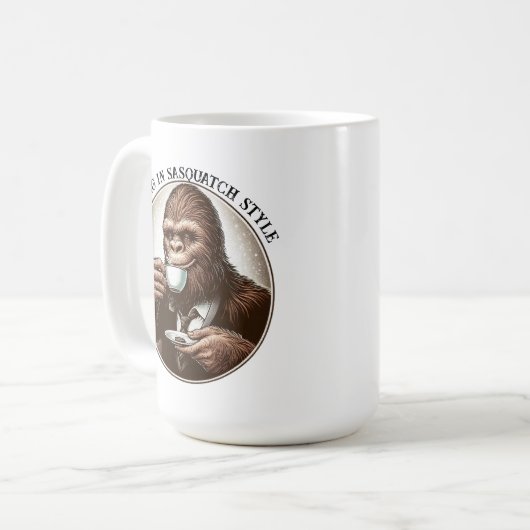 Sippen im Sasquatch-Stil Kaffeetasse (Vorderseite Links)