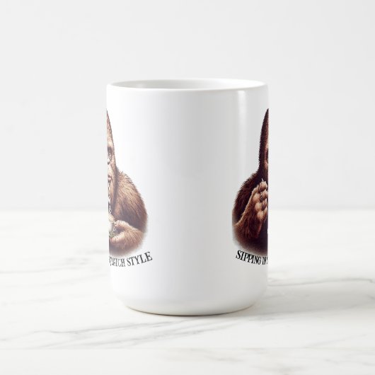 Sippen im Sasquatch-Stil Kaffeetasse (Mittel)