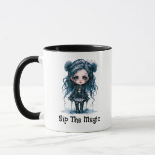 Sippen Sie die magische Gothic Girl Halloween-Tass Tasse