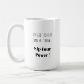 Sippen Sie Ihren Power | Empowerment der Formulier Kaffeetasse (Links)