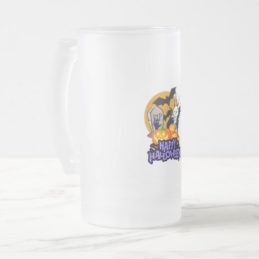 Sippenhaus Mattglas Bierglas (Vorderseite Links)