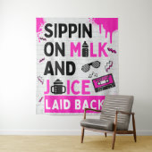 Sippin auf Milch & Juice Pink/Black Hip Hop Geburt Wandteppich (Beispiel)