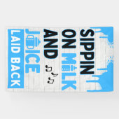 Sippin auf Milch und Juice Blue & Black Hip Hop Banner (Horizontal)