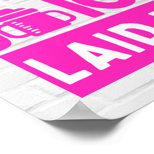 Sippin auf Milch und Saft, Schwarz und Rosa Hip Ho Poster (Ecke)