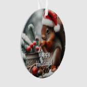 Sippin Eichhörnchen Weihnachtsfeiertag Ornament (Vorderseite)