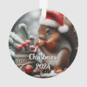 Sippin Eichhörnchen Weihnachtsfeiertag Ornament (Rückseite)