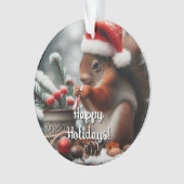 Sippin Eichhörnchen Weihnachtsfeiertag Ornament (Vorderseite)
