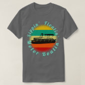 Sippin Floatin Motor Boatin Pontoon Boat Retro Str T-Shirt (Design vorne)