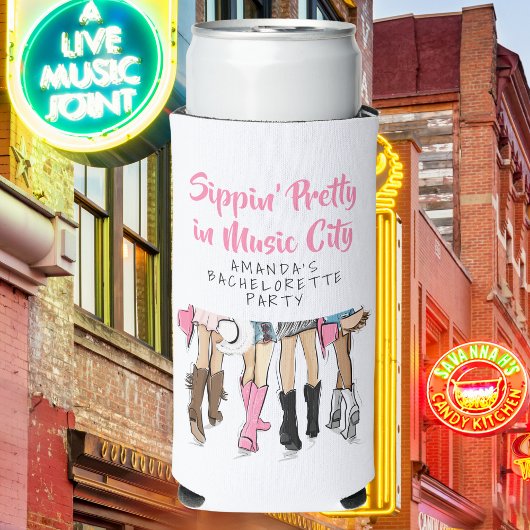 Sippin Hübsch in Music City Nashville Bachelorette Selters Dosenkühler