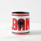 Sippin' mit Albanien Patriotischer Kaffee Tasse (Zentrum)