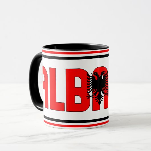 Sippin' mit Albanien Patriotischer Kaffee Tasse (Vorderseite Links)