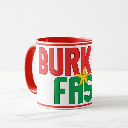 Sippin' mit Burkina Faso Patriotischer Kaffee Tasse (Vorderseite Links)