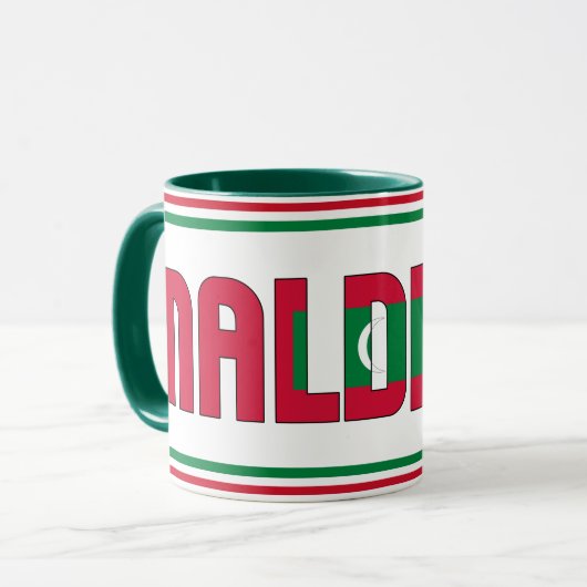 Sippin' mit den Malediven Patriotischer Kaffee Tasse (Vorderseite Links)