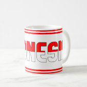 Sippin' mit Indonesien Patriotic Kaffeetasse (VorderseiteRechts)