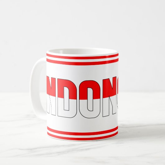 Sippin' mit Indonesien Patriotic Kaffeetasse (Vorderseite Links)