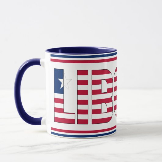 "Sippin" mit Liberia - Patriotischer Kaffee Tasse (Links)