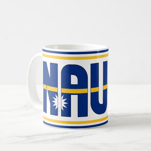 Sippin' mit Nauru Patriotic Kaffeetasse (Vorderseite Links)
