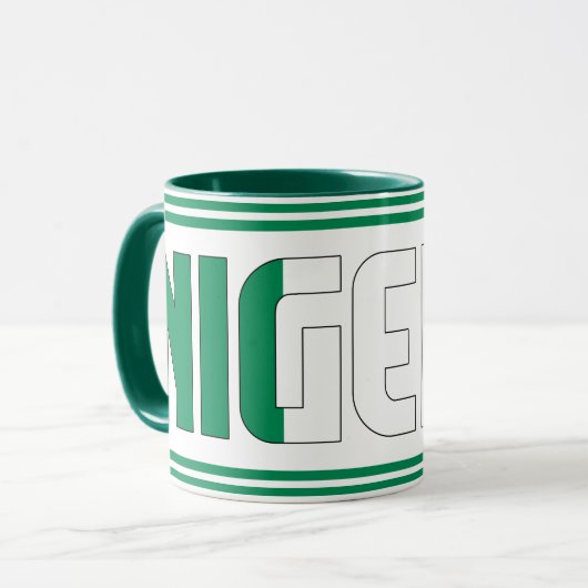 Sippin' mit Nigeria Patriotischer Kaffee Tasse (Vorderseite Links)
