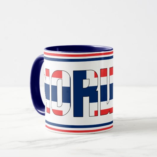 Sippin' mit Norwegen Patriotischer Kaffee Tasse (Vorderseite Links)