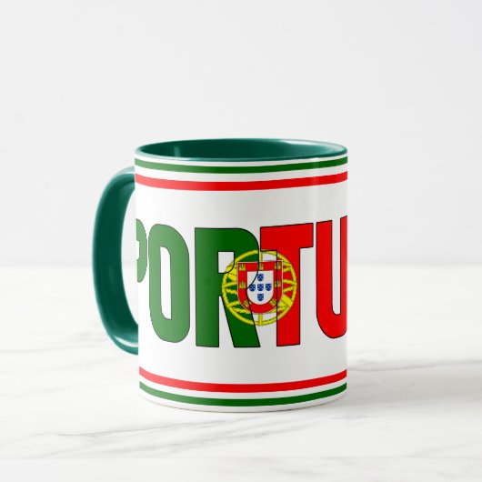 Sippin' mit Portugal Patriotischer Kaffee Tasse (Vorderseite Links)