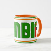 Sippin' mit Sambia Patriotischer Kaffee Tasse (VorderseiteRechts)