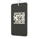 Sippin on Gym Juice - Mens Workout Shirts Funny Autolufterfrischer (Links)