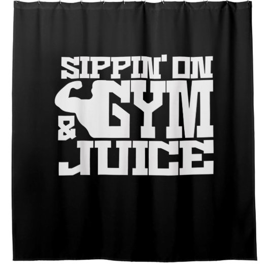 Sippin on Gym Juice - Mens Workout Shirts Funny Duschvorhang (Vorderseite)