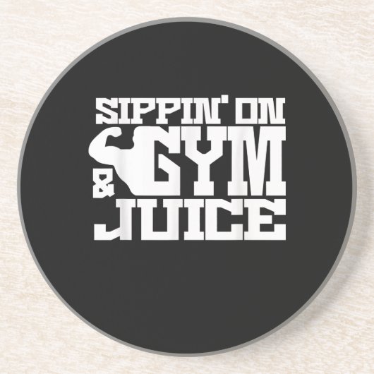 Sippin on Gym Juice - Mens Workout Shirts Funny Getränkeuntersetzer (Vorne)